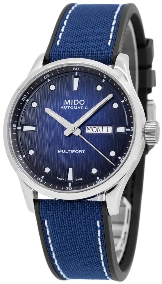 Mido Miesten kello M038.430.17.041.00 Multifort Sininen/Kumi Ø42 mm