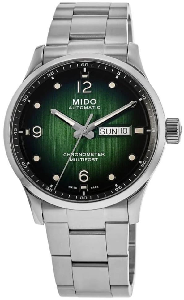 Mido Miesten kello M038.431.11.097.00 Multifort Vihreä/Teräs Ø42 mm