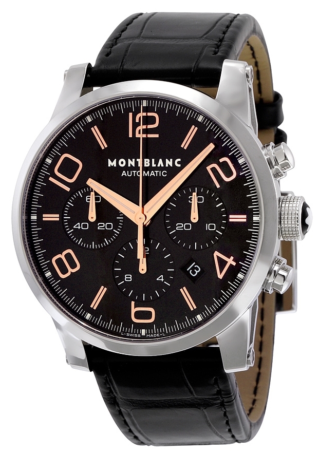 Montblanc Miesten kello 101548 Timewalker Chronograph Musta/Nahka