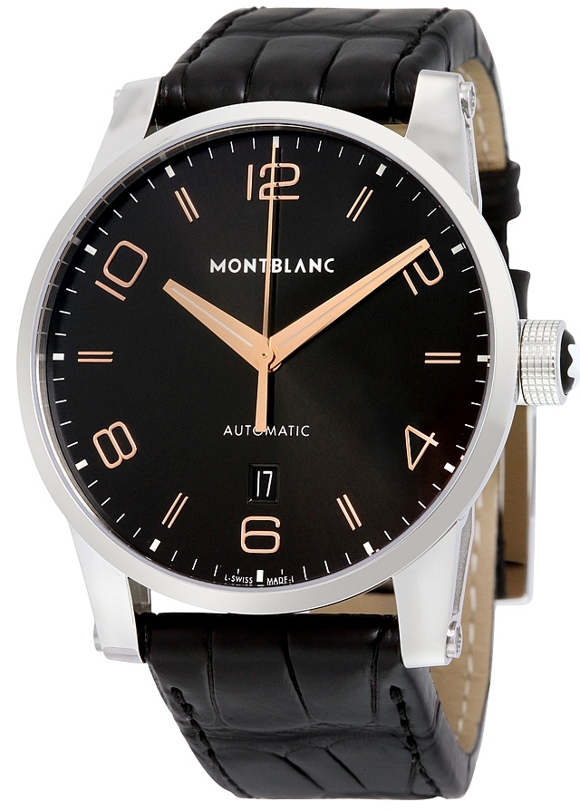 Montblanc Miesten kello 110337 Timewalker Musta/Nahka Ø42 mm