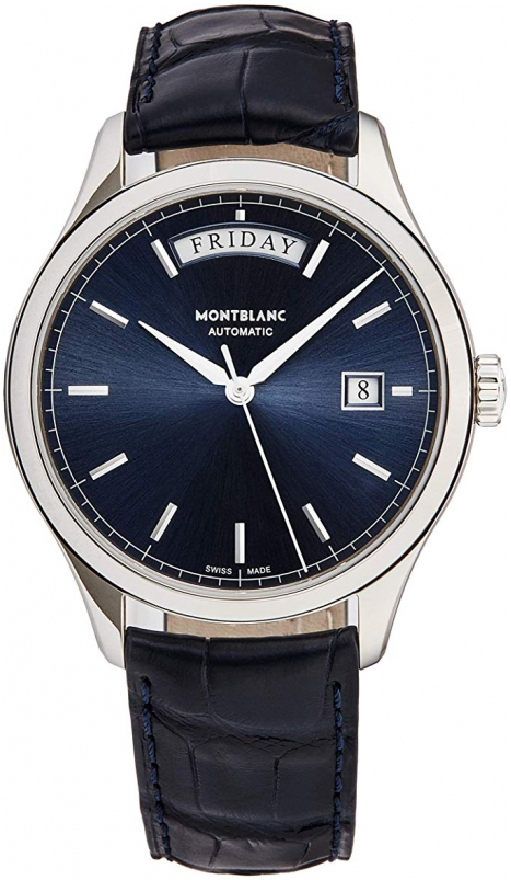 Montblanc Miesten kello 118225 Heritage Sininen/Nahka Ø38 mm