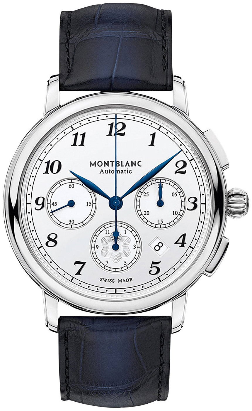 Montblanc Miesten kello 118514 Star Valkoinen/Nahka Ø42 mm