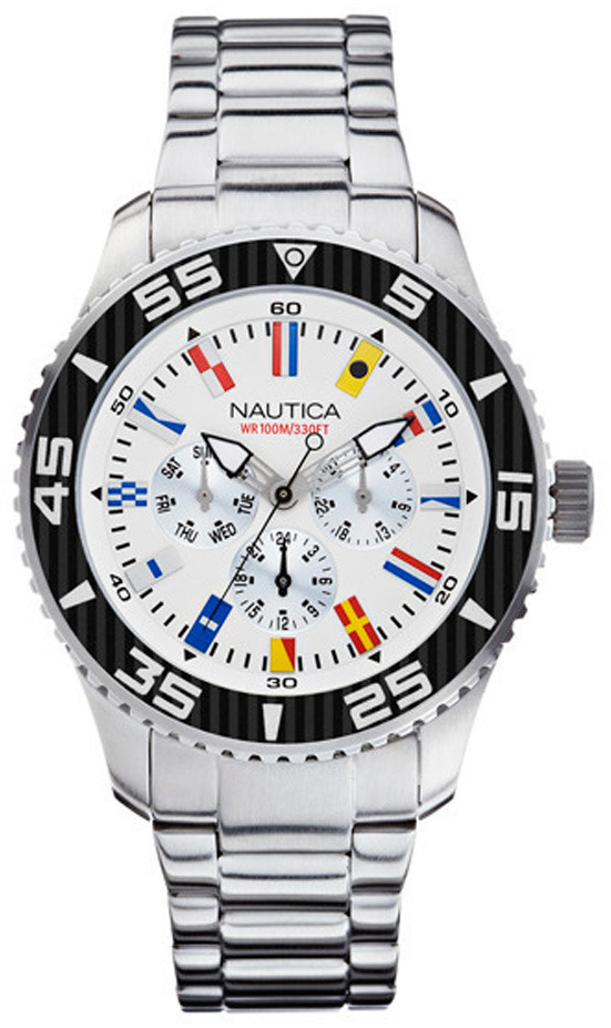 Nautica Miesten kello A14630G NST Valkoinen/Teräs Ø44 mm