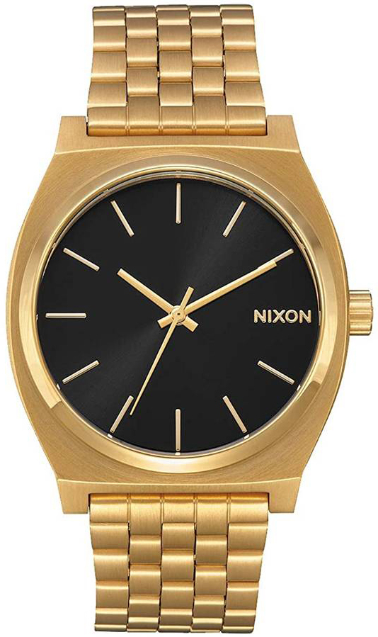 Nixon The Time Teller A045-2042-00 Musta/Kullansävytetty teräs Ø37