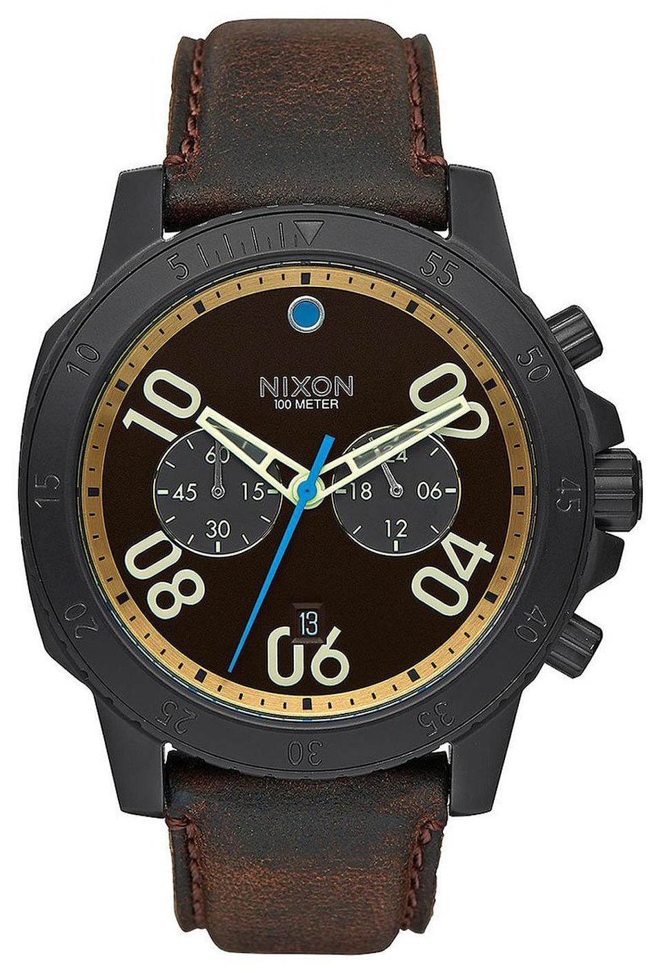 Nixon 99999 Miesten kello A9402209-00 Ruskea/Nahka Ø44 mm