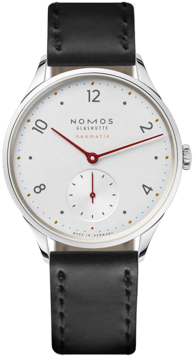 Nomos Glashütte Miesten kello N-1203 Minimatik Valkoinen/Nahka