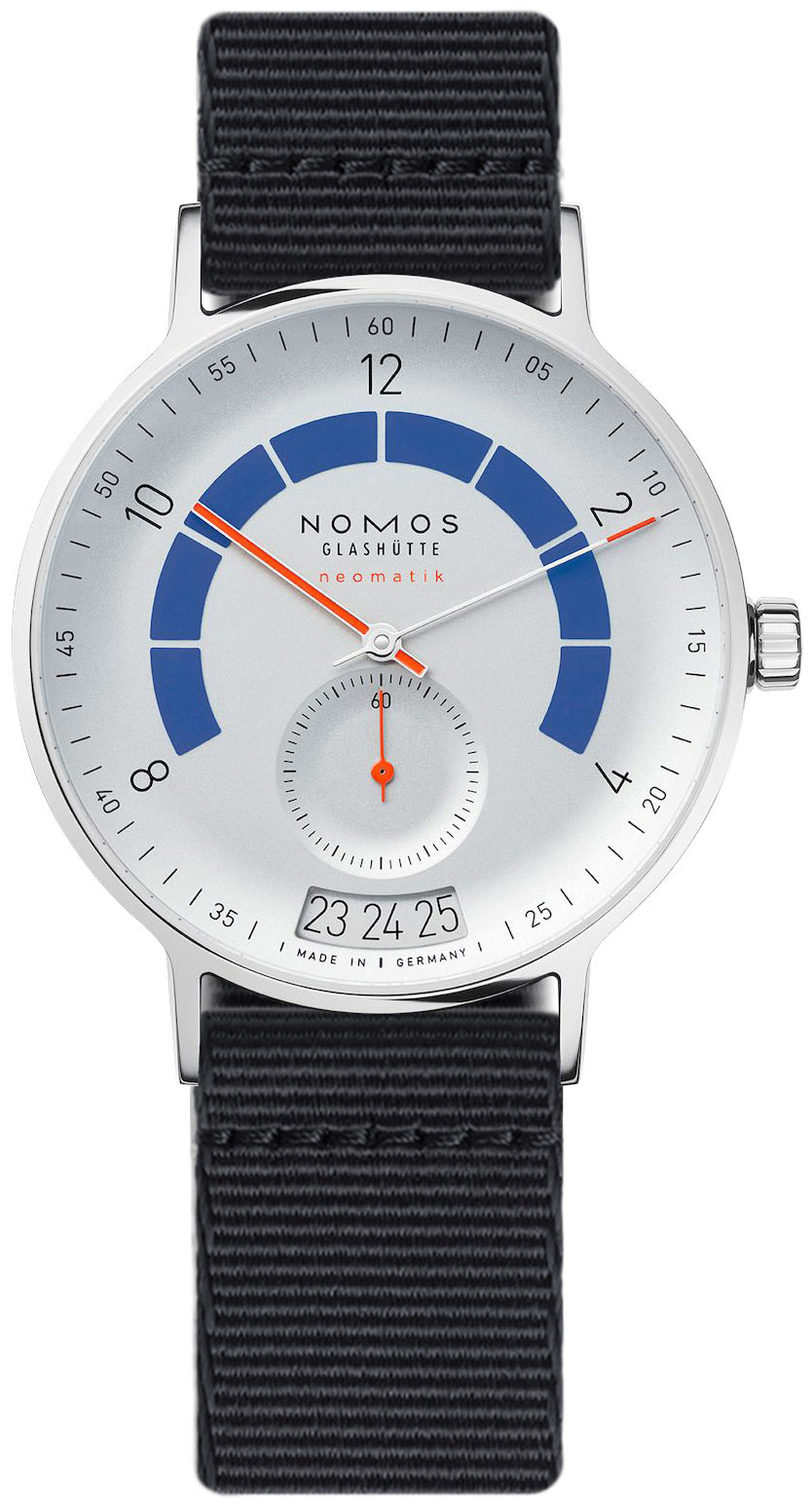 Nomos Glashütte Miesten kello N-1303 Autobahn Valkoinen/Tekstiili