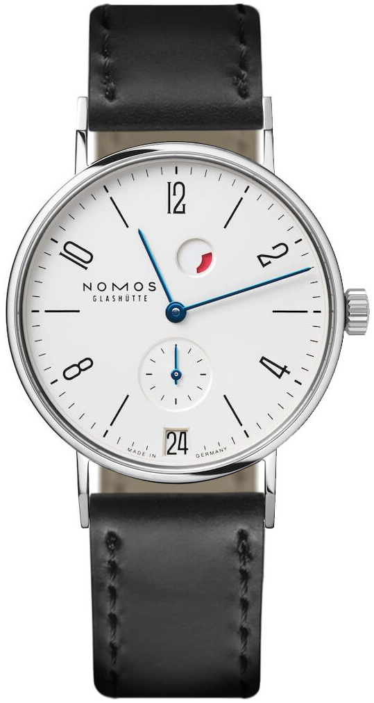 Nomos Glashütte Miesten kello N-131 Tangente Valkoinen/Nahka Ø35 mm