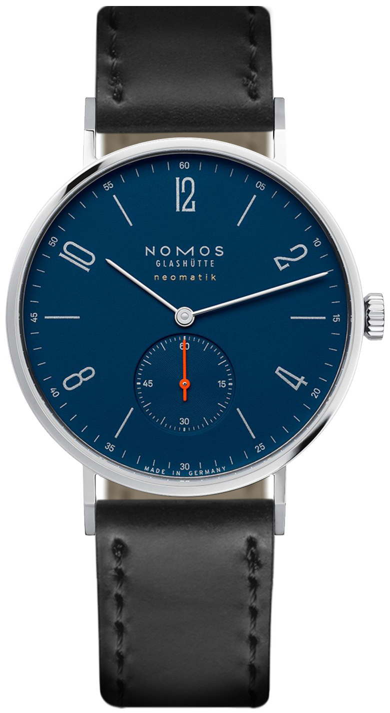 Nomos Glashütte Miesten kello N-142 Tangente Sininen/Nahka Ø38.5 mm