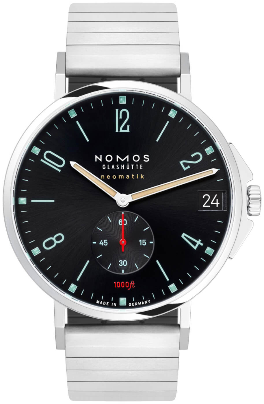 Nomos Glashütte Miesten kello N-581 Tangente Musta/Teräs Ø42 mm