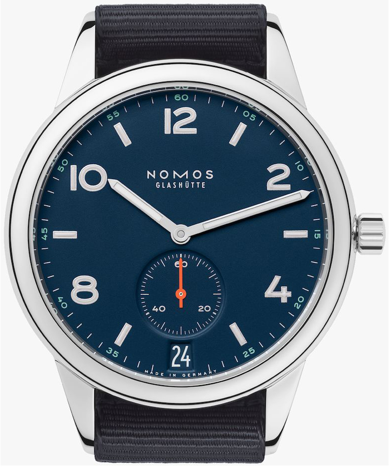 Nomos Glashütte Miesten kello N-776 Club Sininen/Tekstiili Ø41.5 mm