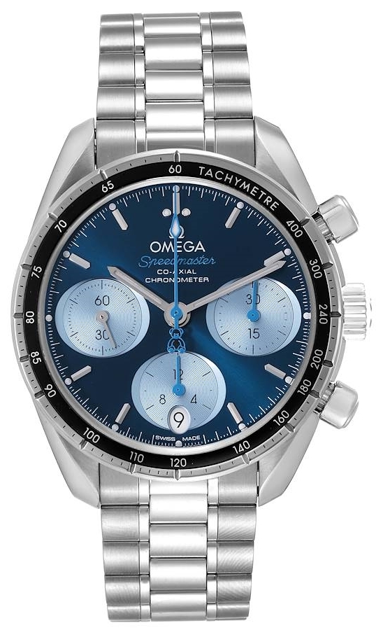 Omega 324.30.38.50.03.002 Speedmaster Chronograph 38Mm Sininen/Teräs