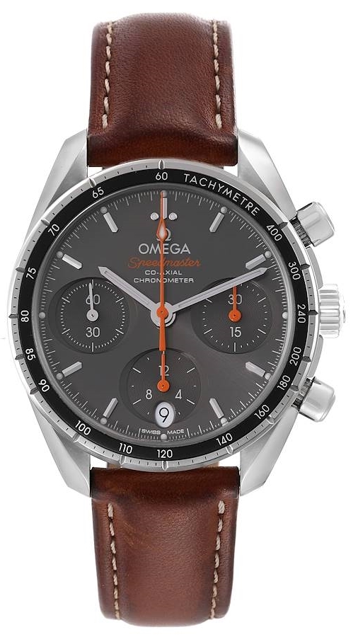 Omega 324.32.38.50.06.001 Speedmaster Chronograph 38Mm Harmaa/Nahka