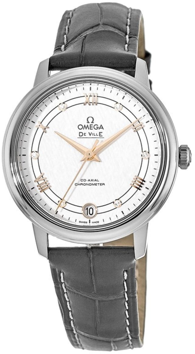 Omega Naisten kello 424.13.33.20.52.001 De Ville Prestige Hopea/Nahka