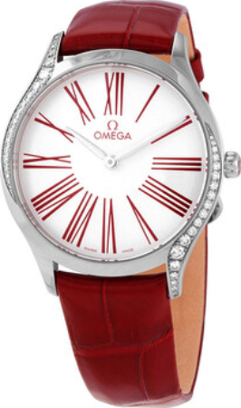 Omega Naisten kello 428.18.36.60.04.002 De Ville Tresor Hopea/Nahka