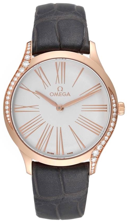 Omega Naisten kello 428.58.36.60.02.001 De Ville Tresor Hopea/Nahka