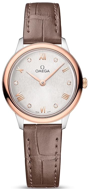 Omega Naisten kello 434.23.28.60.52.001 De Ville Prestige Hopea/Nahka