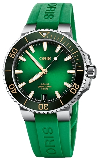 Oris Miesten kello 01 400 7769 4127-07 4 22 77FC Aquis Vihreä/Teräs