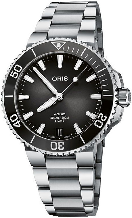 Oris Miesten kello 01 400 7769 4154-07 8 22 09PEB Aquis Harmaa/Teräs