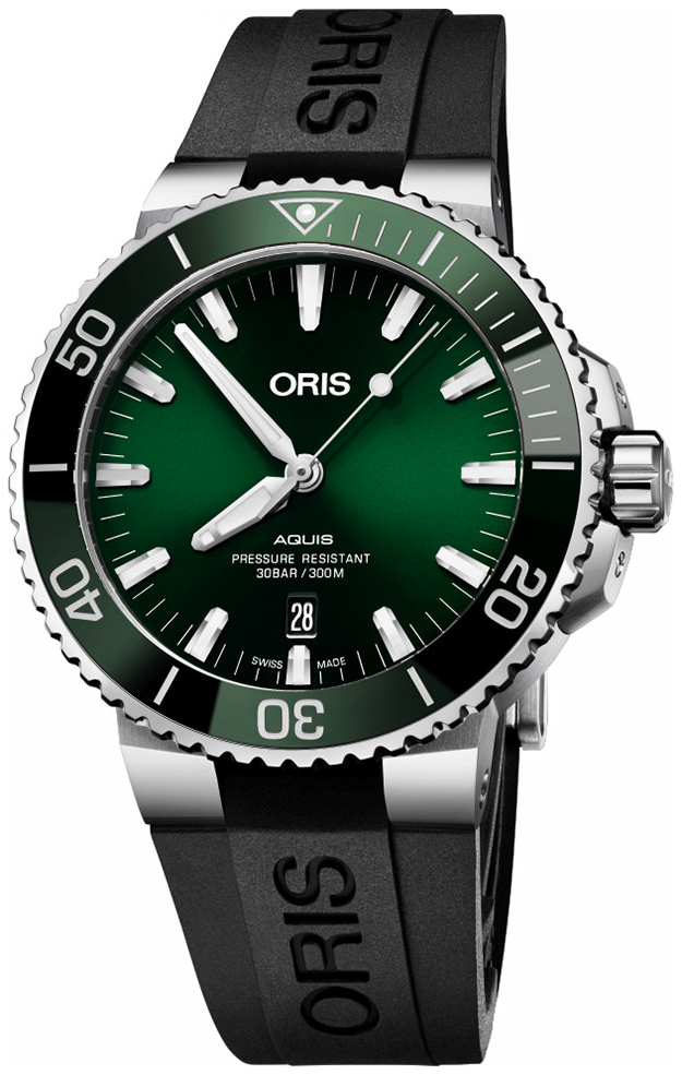 Oris Miesten kello 01 733 7730 4157-07 4 24 64EB Diving Vihreä/Kumi