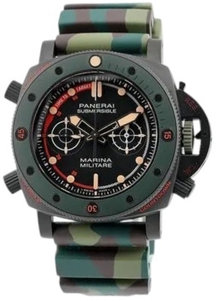 Panerai Miesten kello PAM01238 Submersible Musta/Kumi Ø47 mm