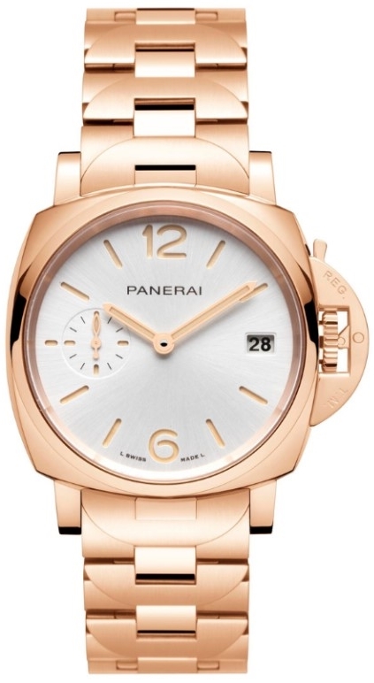 Panerai PAM01326 Luminor Due Valkoinen/18K punakultaa Ø38 mm