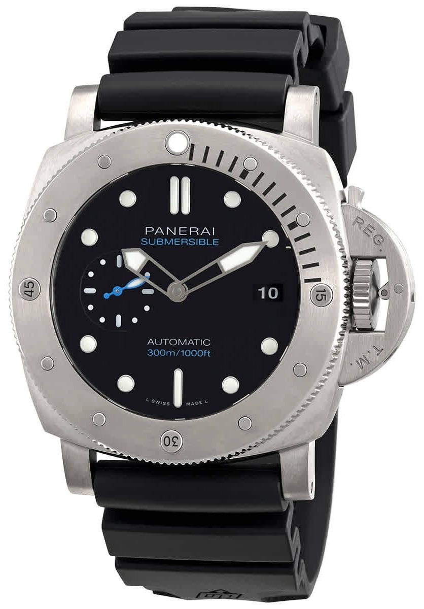 Panerai Miesten kello PAM02305 Submersible Musta/Kumi Ø47 mm