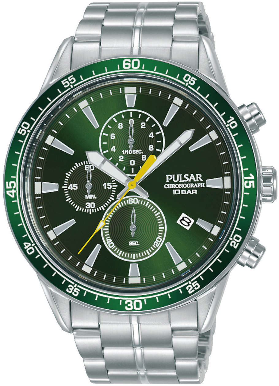 Pulsar 99999 Miesten kello PM3207X1 Vihreä/Teräs Ø45 mm