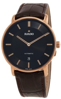 Rado Miesten kello R14068176 DiaMaster Thinline Musta/Nahka Ø40.3 mm