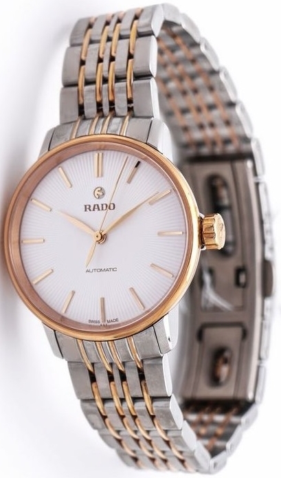 Rado Naisten kello R22862027 Coupole Valkoinen/Punakultasävyinen