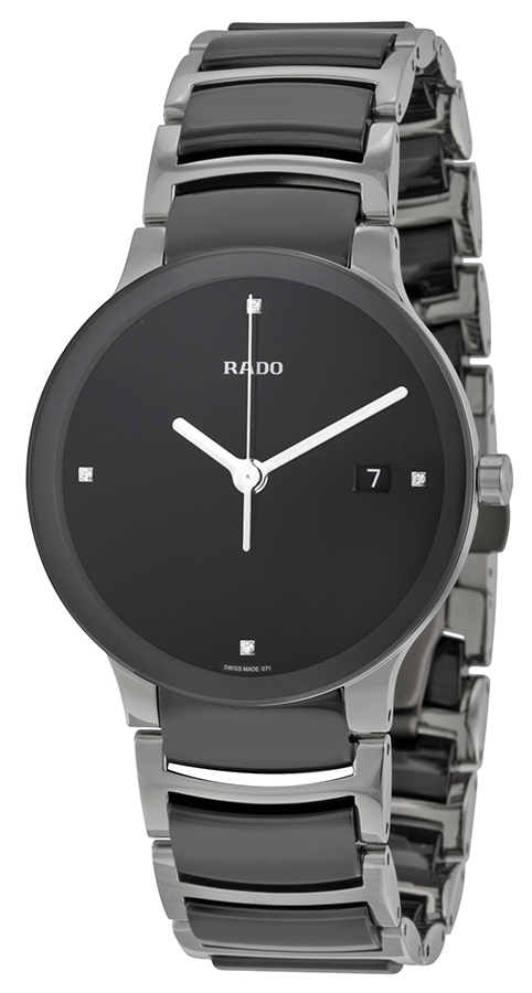 Rado Naisten kello R30934712 Centrix Musta/Keraaminen Ø38 mm