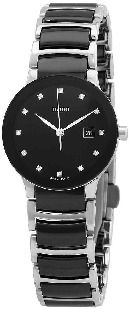 Rado Naisten kello R30935752 Centrix Musta/Teräs Ø28 mm