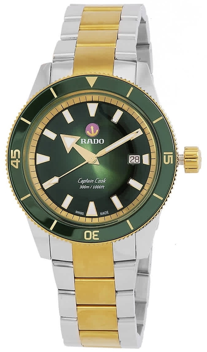 Rado Miesten kello R32138303 Captain Cook Vihreä/Teräs Ø42 mm