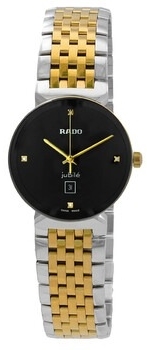 Rado Naisten kello R48913703 Florence Musta/Kullansävytetty teräs