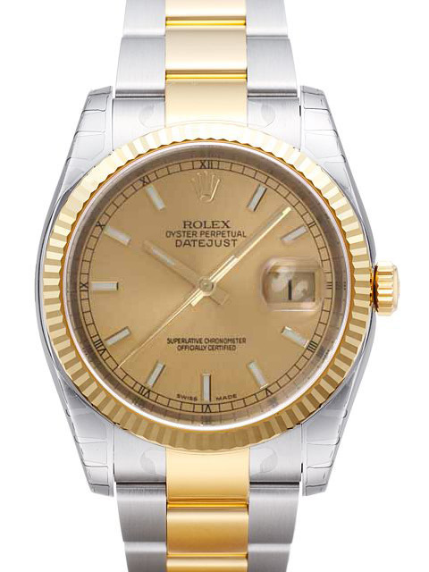 Rolex Datejust 36 Miesten kello 116233-0172 Samppanja/Teräs Ø36 mm