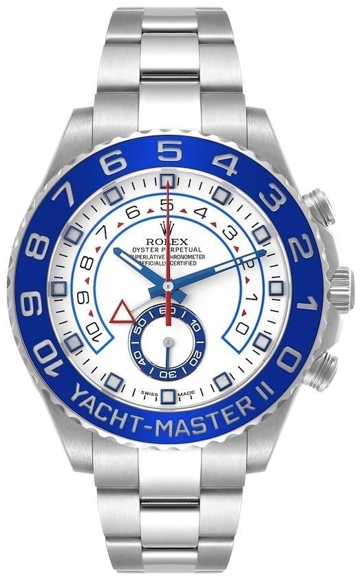 Rolex Miesten kello 116680-0002 Yacht-Master II Valkoinen/Teräs Ø44