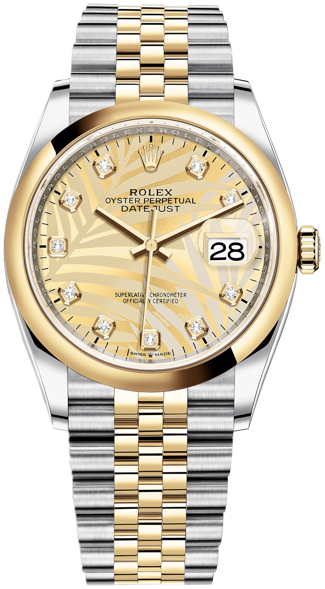 Rolex Naisten kello 126203-0043 Datejust 36 Kullattu/18K keltakultaa