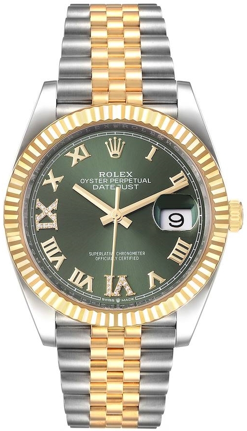 Rolex Miesten kello 126233-0025 Datejust 36 Vihreä/Teräs Ø36 mm