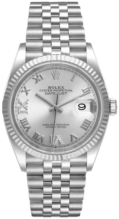 Rolex Miesten kello 126234-0029 Datejust 36 Hopea/Teräs Ø36 mm