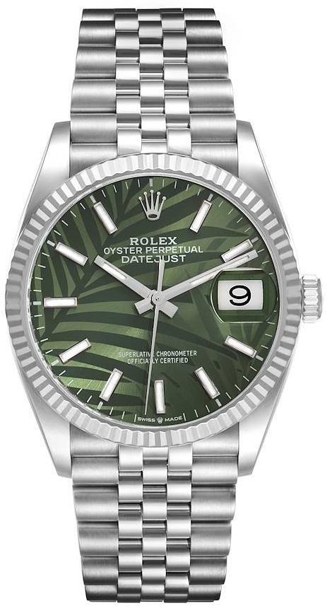 Rolex Naisten kello 126234-0047 Datejust 36 Vihreä/Teräs Ø36 mm