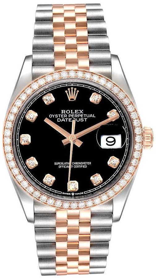 Rolex Naisten kello 126281RBR-0007 Datejust 36 Musta/18K punakultaa