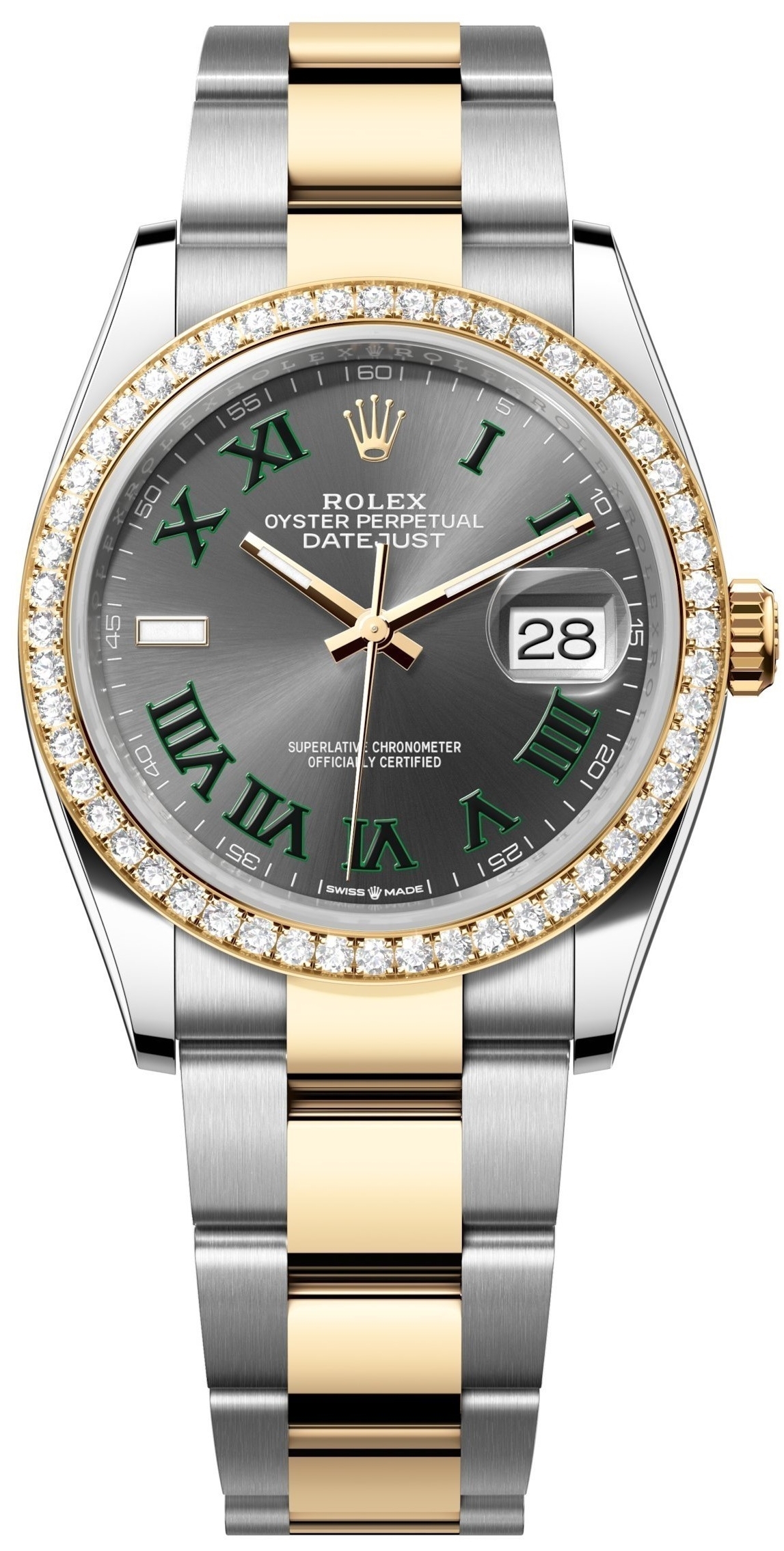 Rolex Miesten kello 126283RBR-0022 Datejust 36 Harmaa/Teräs Ø36 mm