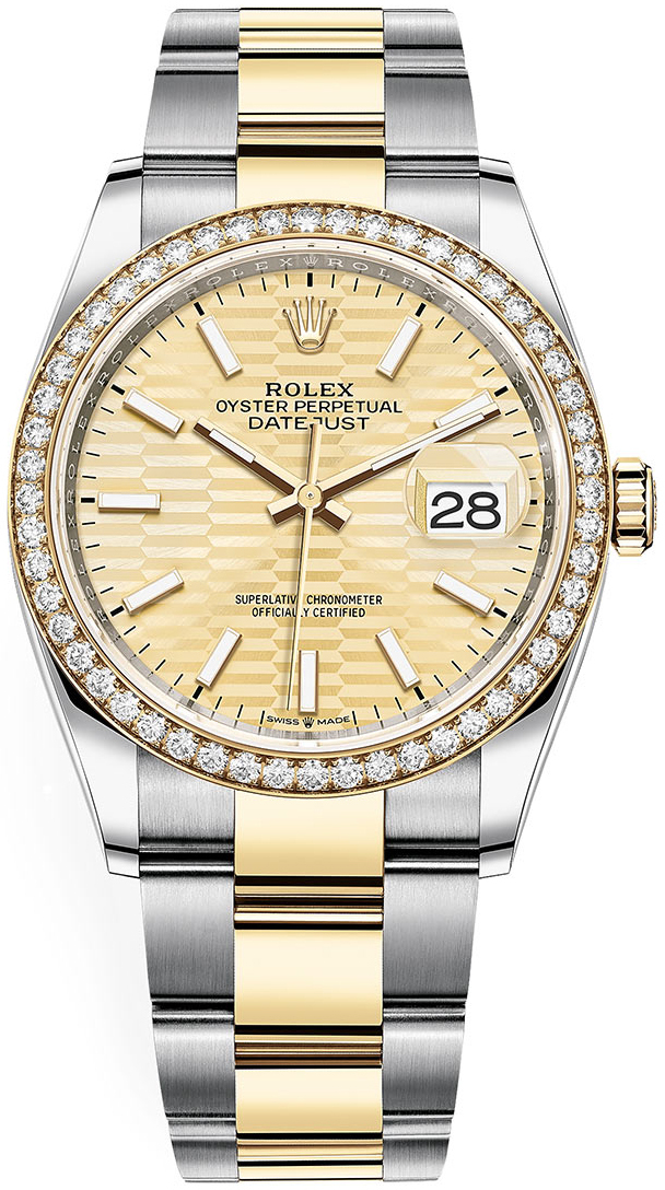 Rolex Naisten kello 126283RBR-0026 Datejust 36 Kullattu/18K