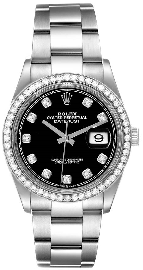 Rolex Naisten kello 126284RBR-0020 Datejust 36 Musta/Teräs Ø36 mm