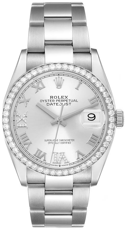 Rolex Miesten kello 126284RBR-0022 Datejust 36 Hopea/Teräs Ø36 mm