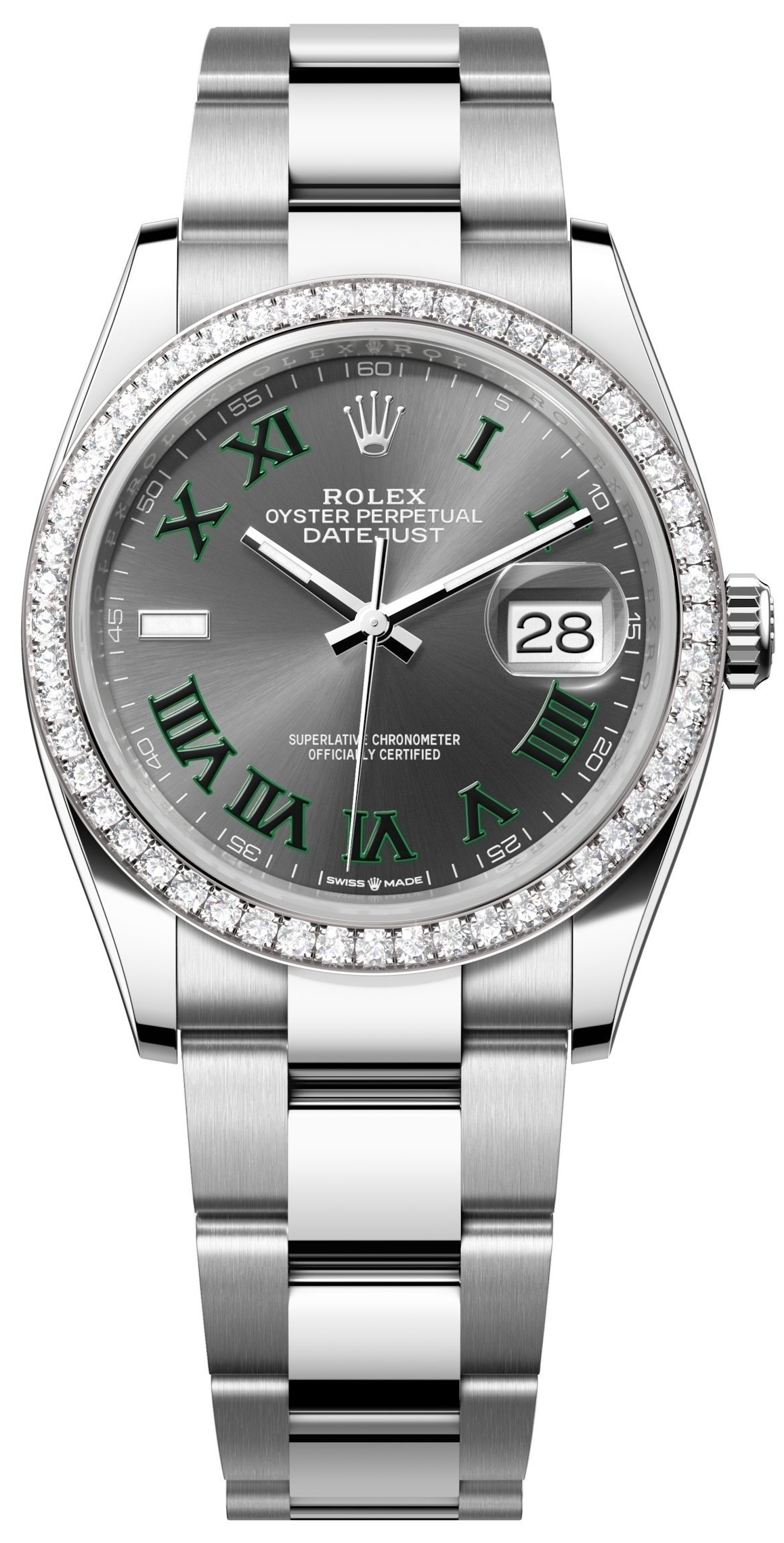 Rolex Miesten kello 126284RBR-0038 Datejust 36 Harmaa/Teräs Ø36 mm