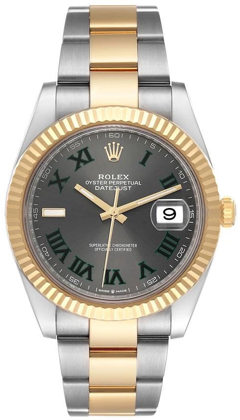 Rolex Miesten kello 126333-0019 Datejust 41 Harmaa/18K keltakultaa