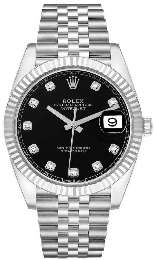 Rolex Miesten kello 126334-0012 Datejust 41 Musta/Teräs Ø41 mm