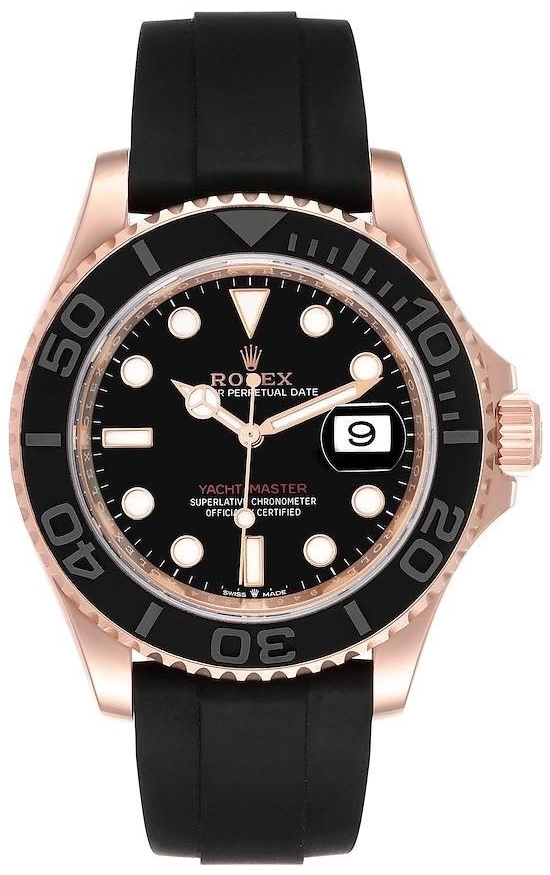 Rolex Miesten kello 126655-0002 Yacht-Master 40 Musta/Kumi Ø40 mm