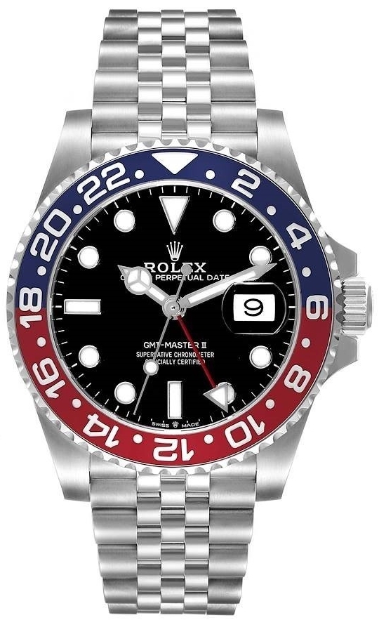 Rolex Miesten kello 126710BLRO-0001 Gmt-Master Ii Pepsi Musta/Teräs